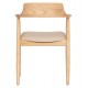 ΠΟΛΥΘΡΟΝΑ ΤΡΑΠΕΖΑΡΙΑΣ TARGA HM18336.11 RUBBERWOOD ΦΥΣΙΚΟ & PU ΕΚΡΟΥ 58x54x78Yεκ