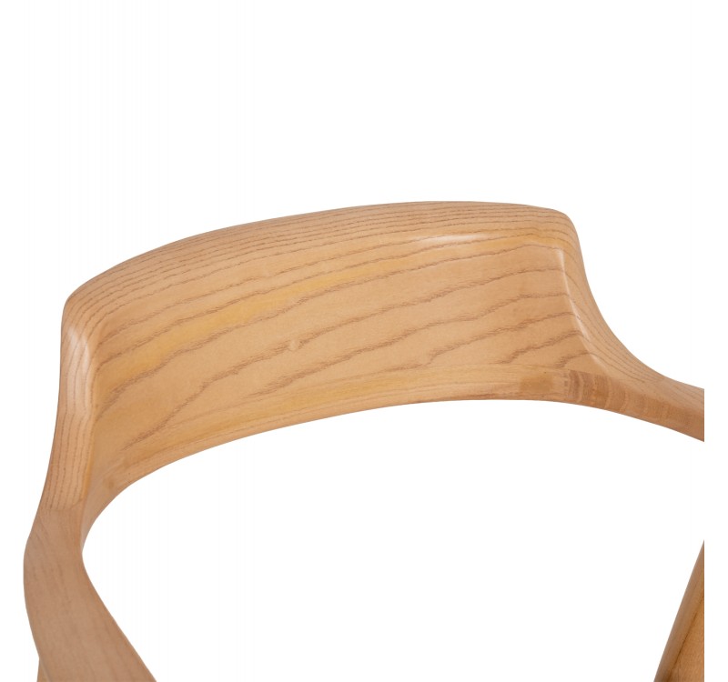 ΠΟΛΥΘΡΟΝΑ ΤΡΑΠΕΖΑΡΙΑΣ TARGA HM18336.11 RUBBERWOOD ΦΥΣΙΚΟ & PU ΕΚΡΟΥ 58x54x78Yεκ