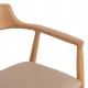 ΠΟΛΥΘΡΟΝΑ ΤΡΑΠΕΖΑΡΙΑΣ TARGA HM18336.11 RUBBERWOOD ΦΥΣΙΚΟ & PU ΕΚΡΟΥ 58x54x78Yεκ