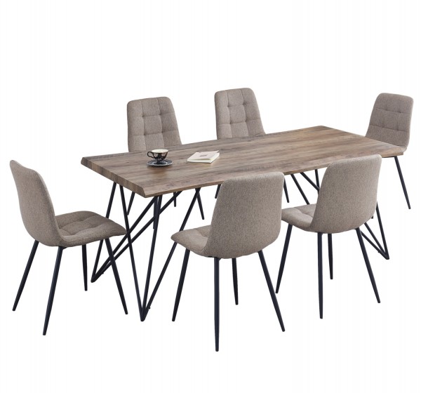 ΣΕΤ ΤΡΑΠΕΖΑΡΙΑΣ 7ΤΜΧ VIGOR HM21355 ΤΡΑΠΕΖΙ 180x90εκ ΜΕ 6 ΚΑΡΕΚΛΕΣ