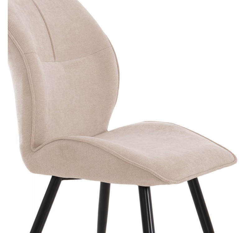 ΣΕΤ ΤΡΑΠΕΖΑΡΙΑΣ 5ΤΜΧ GAFF HM10847.02 MDF TOP ΦΥΣΙΚΟ--ΥΦΑΣΜΑ ΜΠΕΖ & ΜΕΤΑΛΛΟ ΜΑΥΡΟ