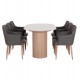 ΣΕΤ ΤΡΑΠΕΖΑΡΙΑΣ 7ΤΜΧ MELLOW HM21360 ΚΕΡΑΜΙΚΟ TOP/MDF ΠΟΔΙΑ--PU ΓΚΡΙ/ΜΕΤΑΛ.ΠΟΔΙΑ