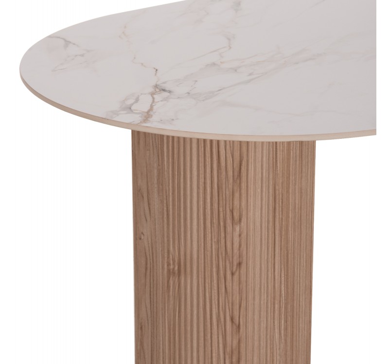 ΣΕΤ ΤΡΑΠΕΖΑΡΙΑΣ 7ΤΜΧ MELLOW HM21360 ΚΕΡΑΜΙΚΟ TOP/MDF ΠΟΔΙΑ--PU ΓΚΡΙ/ΜΕΤΑΛ.ΠΟΔΙΑ