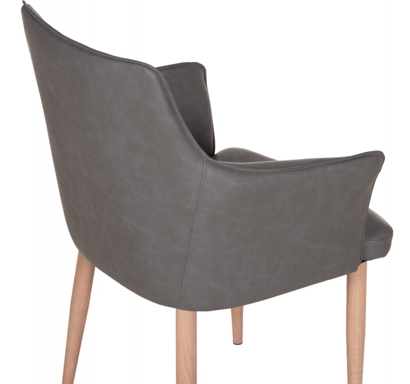ΣΕΤ ΤΡΑΠΕΖΑΡΙΑΣ 7ΤΜΧ MELLOW HM21360 ΚΕΡΑΜΙΚΟ TOP/MDF ΠΟΔΙΑ--PU ΓΚΡΙ/ΜΕΤΑΛ.ΠΟΔΙΑ