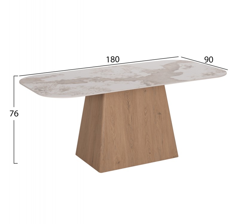 ΣΕΤ ΤΡΑΠΕΖΑΡΙΑΣ 7ΤΜΧ NORDU HM21359 ΚΕΡΑΜΙΚΟ TOP/MDF ΒΑΣΗ--PU ΚΡΕΜ/ΜΕΤΑΛ.ΠΟΔΙΑ