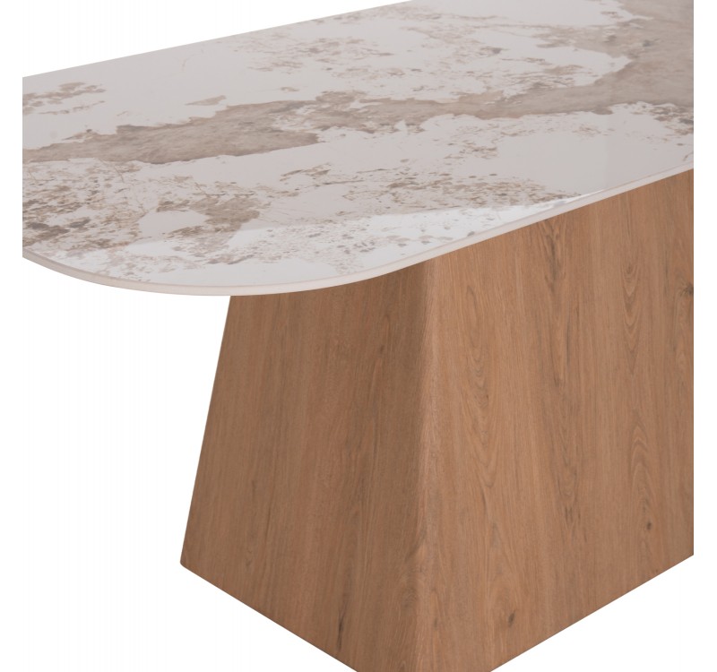ΣΕΤ ΤΡΑΠΕΖΑΡΙΑΣ 7ΤΜΧ NORDU HM21359 ΚΕΡΑΜΙΚΟ TOP/MDF ΒΑΣΗ--PU ΚΡΕΜ/ΜΕΤΑΛ.ΠΟΔΙΑ