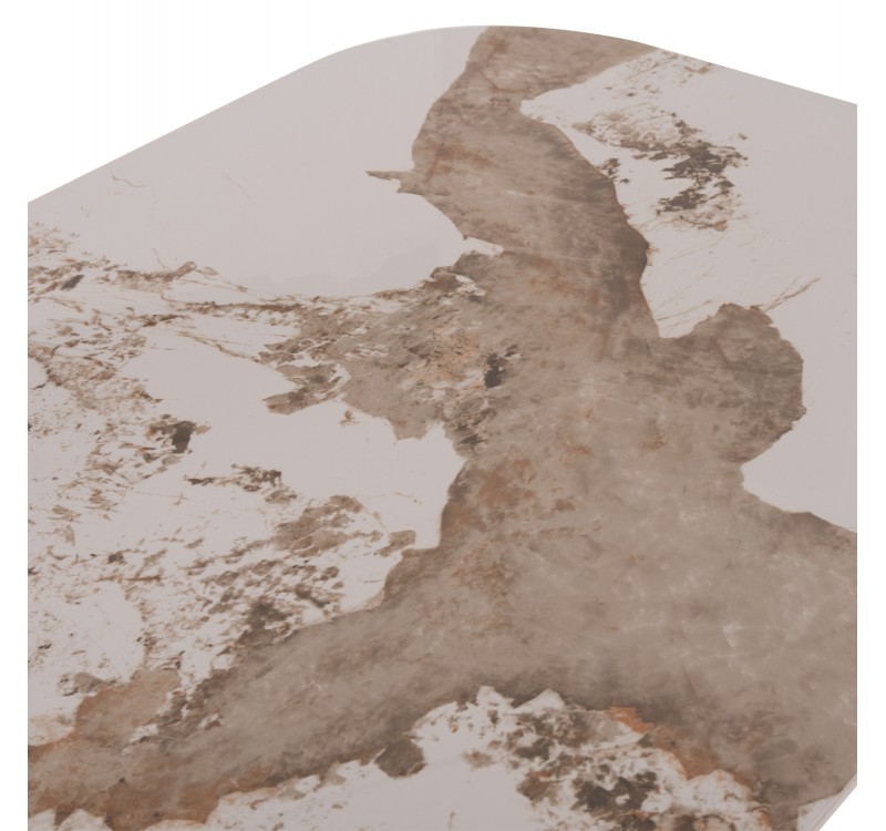 ΣΕΤ ΤΡΑΠΕΖΑΡΙΑΣ 7ΤΜΧ NORDU HM21359 ΚΕΡΑΜΙΚΟ TOP/MDF ΒΑΣΗ--PU ΚΡΕΜ/ΜΕΤΑΛ.ΠΟΔΙΑ