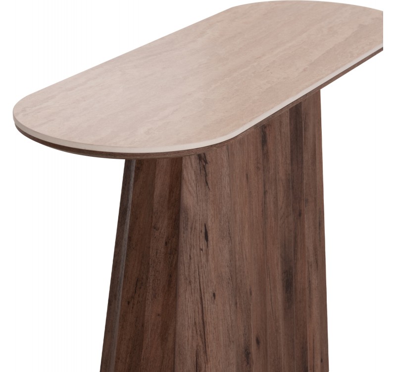 ΚΟΝΣΟΛΑ WALDEN HM18439 ΚΕΡΑΜΙΚΟ TOP ΤΡΑΒΕΡΤΙΝΑ--MDF ΒΑΣΗ ΚΑΡΥΔΙ 120x40x76Υεκ