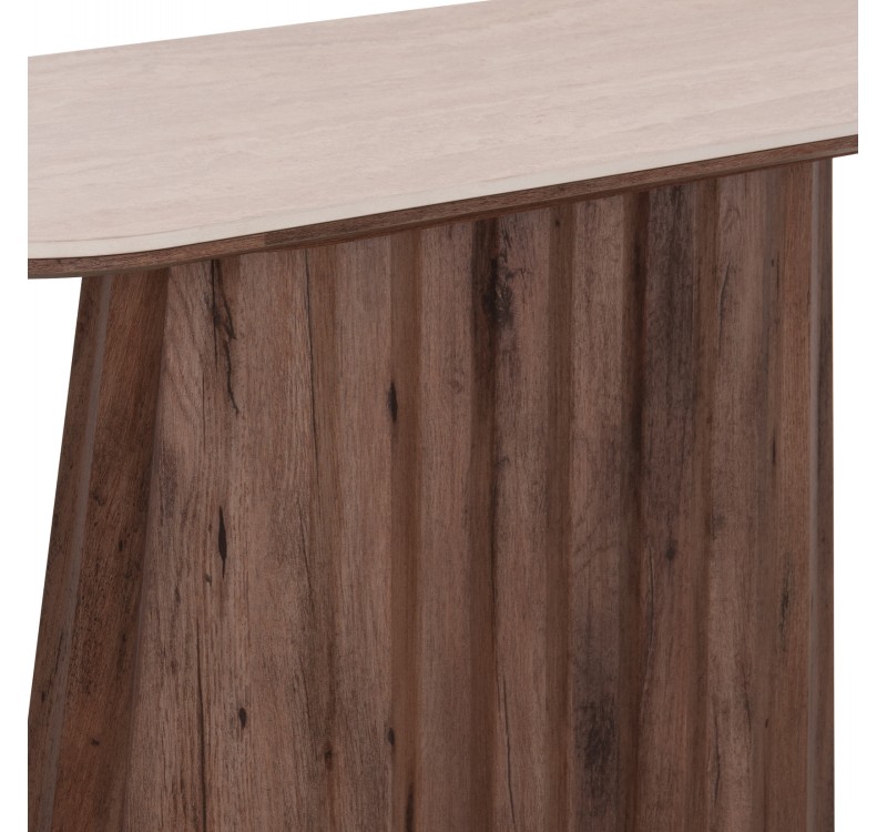 ΚΟΝΣΟΛΑ WALDEN HM18439 ΚΕΡΑΜΙΚΟ TOP ΤΡΑΒΕΡΤΙΝΑ--MDF ΒΑΣΗ ΚΑΡΥΔΙ 120x40x76Υεκ