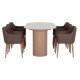 ΣΕΤ ΤΡΑΠΕΖΑΡΙΑΣ 7ΤΜΧ MELLOW HM21361 ΚΕΡΑΜΙΚΟ TOP/MDF ΠΟΔΙΑ--PU ΚΑΦΕ/ΜΕΤΑΛ.ΠΟΔΙΑ