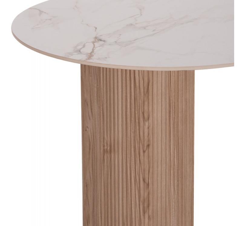 ΣΕΤ ΤΡΑΠΕΖΑΡΙΑΣ 7ΤΜΧ MELLOW HM21361 ΚΕΡΑΜΙΚΟ TOP/MDF ΠΟΔΙΑ--PU ΚΑΦΕ/ΜΕΤΑΛ.ΠΟΔΙΑ