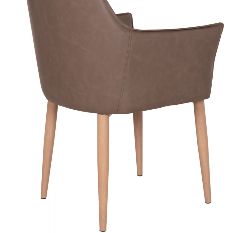 ΣΕΤ ΤΡΑΠΕΖΑΡΙΑΣ 7ΤΜΧ MELLOW HM21361 ΚΕΡΑΜΙΚΟ TOP/MDF ΠΟΔΙΑ--PU ΚΑΦΕ/ΜΕΤΑΛ.ΠΟΔΙΑ