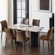 ΣΕΤ ΤΡΑΠΕΖΑΡΙΑΣ 7ΤΜΧ MINAO HM21362 ΚΕΡΑΜΙΚΟ TOP/MDF ΠΟΔΙΑ--PU ΚΑΦΕ/ΜΕΤΑΛ.ΠΟΔΙΑ