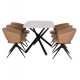 ΣΕΤ ΤΡΑΠΕΖΑΡΙΑΣ 7ΤΜΧ HANAE HM21365 ΚΕΡΑΜΙΚΟ TOP/ΜΕΤΑΛ. ΠΟΔΙΑ--PU ΜΟΚΑ/ΜΕΤΑΛ.ΠΟΔΙΑ