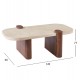 ΤΡΑΠΕΖΙ ΣΑΛΟΝΙΟΥ ARDEN HM18435 MDF TOP ΟΨΗ ΤΡΑΒΕΡΤΙΝΑΣ-MDF ΠΟΔΙΑ ΚΑΡΥΔΙ 120x60x40Υεκ