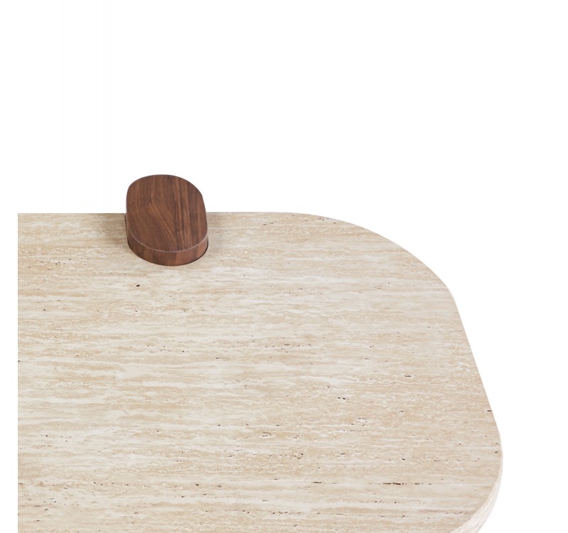 ΤΡΑΠΕΖΙ ΣΑΛΟΝΙΟΥ ARDEN HM18435 MDF TOP ΟΨΗ ΤΡΑΒΕΡΤΙΝΑΣ-MDF ΠΟΔΙΑ ΚΑΡΥΔΙ 120x60x40Υεκ