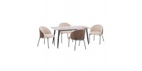 ΣΕΤ ΤΡΑΠΕΖΑΡΙΑΣ 5ΤΜΧ DETTON HM10951.02 ΚΕΡΑΜΙΚΟ TOP--ΥΦΑΣΜΑ ΜΠΕΖ/ΚΑΦΕ & ΜΕΤΑΛ.ΠΟΔΙΑ