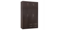 ΝΤΟΥΛΑΠΑ 3ΦΥΛΛΗ ΜΕ ΠΑΤΑΡΙ CARLY HM10891.01 ΜΕΛΑΜΙΝΗ ΣΕ ZEBRANO 150X55Χ240Υεκ.