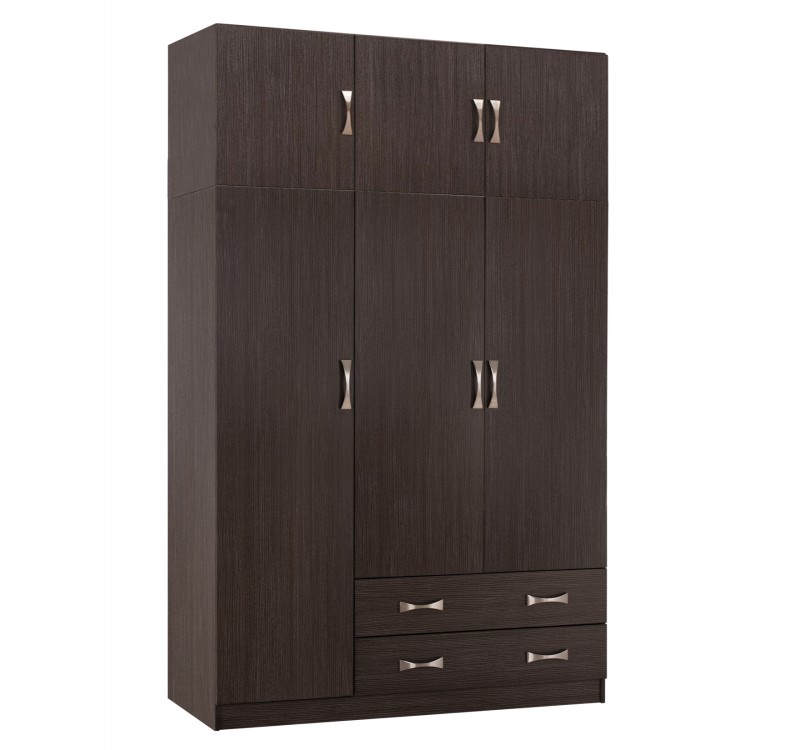 ΝΤΟΥΛΑΠΑ 3ΦΥΛΛΗ ΜΕ ΠΑΤΑΡΙ CARLY HM10891.01 ΜΕΛΑΜΙΝΗ ΣΕ ZEBRANO 150X55Χ240Υεκ.