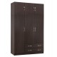 ΝΤΟΥΛΑΠΑ 3ΦΥΛΛΗ ΜΕ ΠΑΤΑΡΙ CARLY HM10891.01 ΜΕΛΑΜΙΝΗ ΣΕ ZEBRANO 150X55Χ240Υεκ.