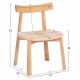 KΑΡΕΚΛΑ ΤΡΑΠΕΖΑΡΙΑΣ OSORIO HM18335.01 RUBBERWOOD & ΣΧΟΙΝΙ ΣΕ ΦΥΣΙΚΟ 51x55x74Υεκ