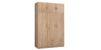 ΝΤΟΥΛΑΠΑ 3ΦΥΛΛΗ ΜΕ ΠΑΤΑΡΙ CARLY HM10891.02 ΜΕΛΑΜΙΝΗ ΣΕ SONAMA 150X55Χ240Υεκ.