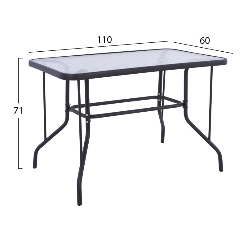 ΣΕΤ ΤΡΑΠΕΖΑΡΙΑΣ 5ΤΜΧ ADAM HM10897.01 ΤΡΑΠΕΖΙ 110x60εκ & 4 ΠΟΛΥΘΡΟΝΕΣ--ΓΚΡΙ