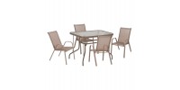 ΣΕΤ ΤΡΑΠΕΖΑΡΙΑΣ 5ΤΜΧ ADAM HM10897.04 ΤΡΑΠΕΖΙ 110x60εκ & 4 ΠΟΛΥΘΡΟΝΕΣ--ΣΑΜΠΑΝΙ