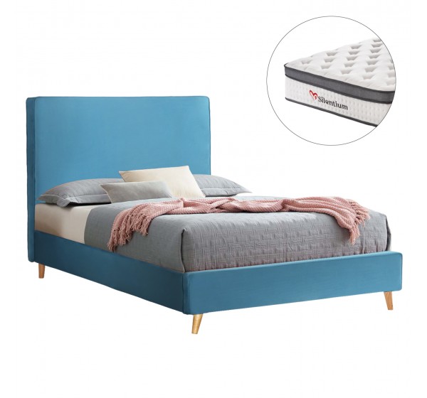 ΚΡΕΒΑΤΙ ΗΜΙΔΙΠΛΟ ΜΕ ΣΤΡΩΜΑ MAYLIN HM10802.01 ΒΕΛΟΥΔΟ ΤΙΡΚΟΥΑΖ--ΣΤΡΩΜΑ 120Χ200εκ