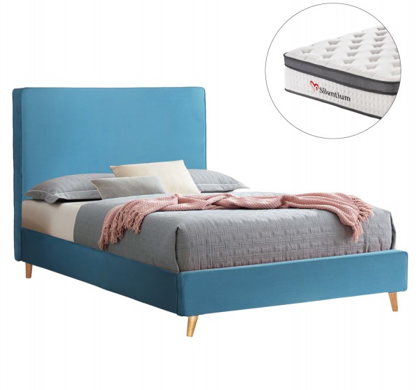 ΚΡΕΒΑΤΙ ΗΜΙΔΙΠΛΟ ΜΕ ΣΤΡΩΜΑ MAYLIN HM10802.01 ΒΕΛΟΥΔΟ ΤΙΡΚΟΥΑΖ--ΣΤΡΩΜΑ 120Χ200εκ
