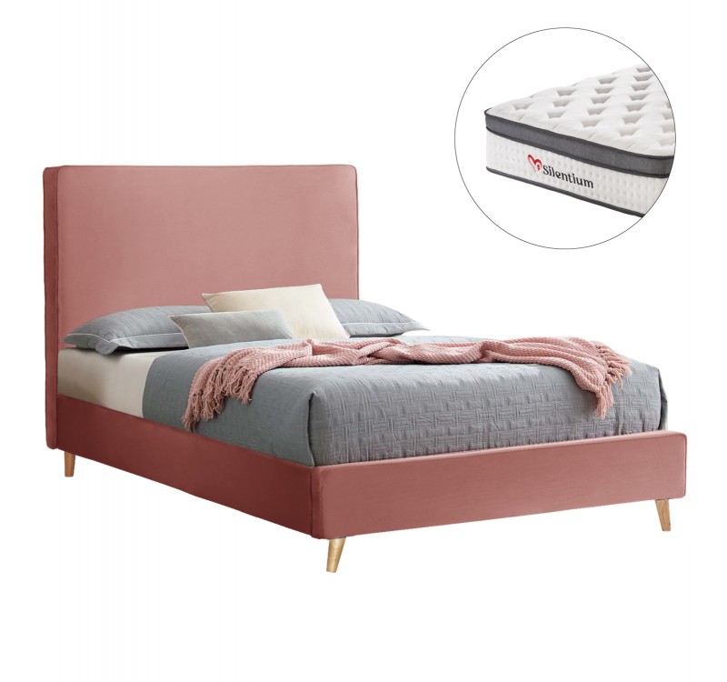 ΚΡΕΒΑΤΙ ΗΜΙΔΙΠΛΟ ΜΕ ΣΤΡΩΜΑ MAYLIN HM10802 ΒΕΛΟΥΔΟ ΣΑΠΙΟ ΜΗΛΟ--ΣΤΡΩΜΑ 120Χ200εκ