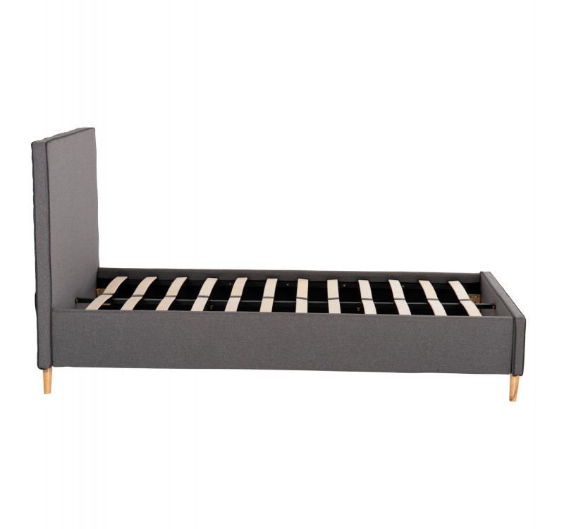 ΚΡΕΒΑΤΙ ΗΜΙΔΙΠΛΟ ΜΕ ΣΤΡΩΜΑ MAYLIN HM10802.02 ΓΚΡΙ ΥΦΑΣΜΑ--ΣΤΡΩΜΑ 120Χ200εκ