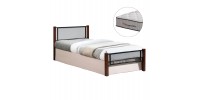 ΚΡΕΒΑΤΙ ΜΕ ΣΤΡΩΜΑ RAYVEN HM10754.02 ΜΕΤΑΛΛΟ & RUBBERWOOD ΣΕ DIRTY OAK--ΣΤΡΩΜΑ 90Χ190