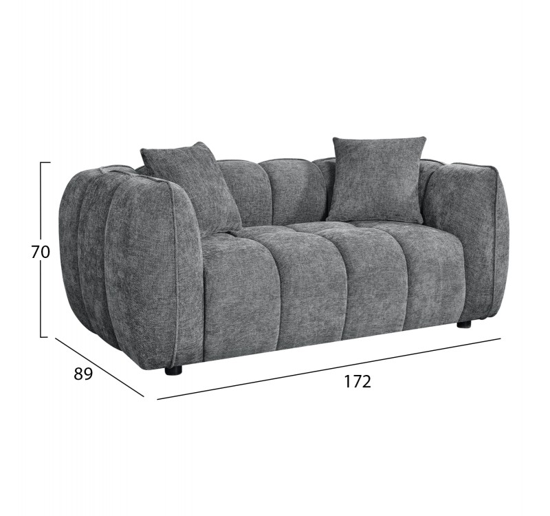 ΣΕΤ ΣΑΛΟΝΙ 3ΘΕΣΙΟΣ & 2ΘΕΣΙΟΣ LYKKE HM10812.01 ΓΚΡΙ ΥΦΑΣΜΑ