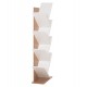 ΒΙΒΛΙΟΘΗΚΗ LIANA HM9028.14 ΜΕΛΑΜΙΝΗ SONAMA/ΛΕΥΚΟ 46x22x128,5Yεκ.