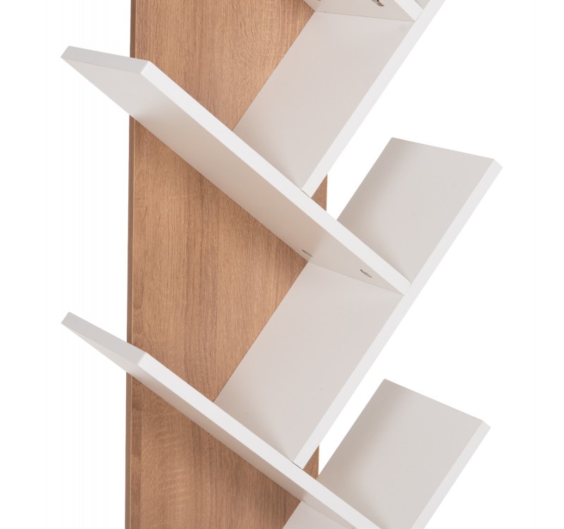 ΒΙΒΛΙΟΘΗΚΗ LIANA HM9028.14 ΜΕΛΑΜΙΝΗ SONAMA/ΛΕΥΚΟ 46x22x128,5Yεκ.