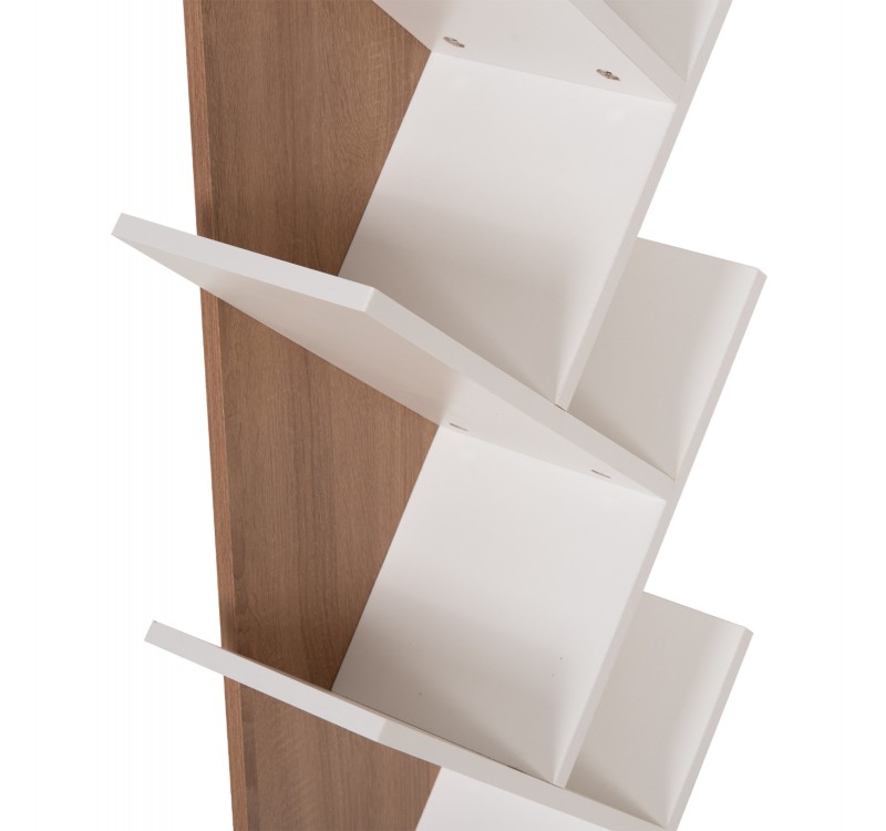 ΒΙΒΛΙΟΘΗΚΗ LIANA HM9028.14 ΜΕΛΑΜΙΝΗ SONAMA/ΛΕΥΚΟ 46x22x128,5Yεκ.
