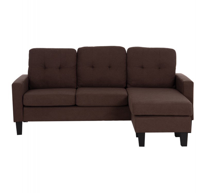 ΚΑΝΑΠΕΣ ΓΩΝΙΑ ΑΝΑΣΤΡΕΨΙΜΗ MEGGY HM3297.12 ΚΑΦΕ ΥΦΑΣΜΑ 184.5x129x86Yεκ.