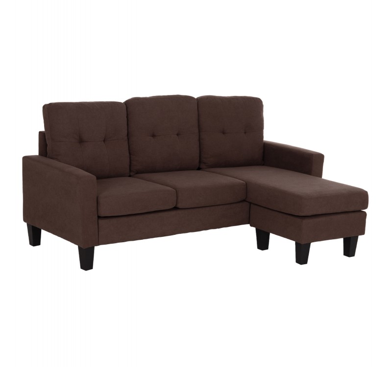 ΚΑΝΑΠΕΣ ΓΩΝΙΑ ΑΝΑΣΤΡΕΨΙΜΗ MEGGY HM3297.12 ΚΑΦΕ ΥΦΑΣΜΑ 184.5x129x86Yεκ.