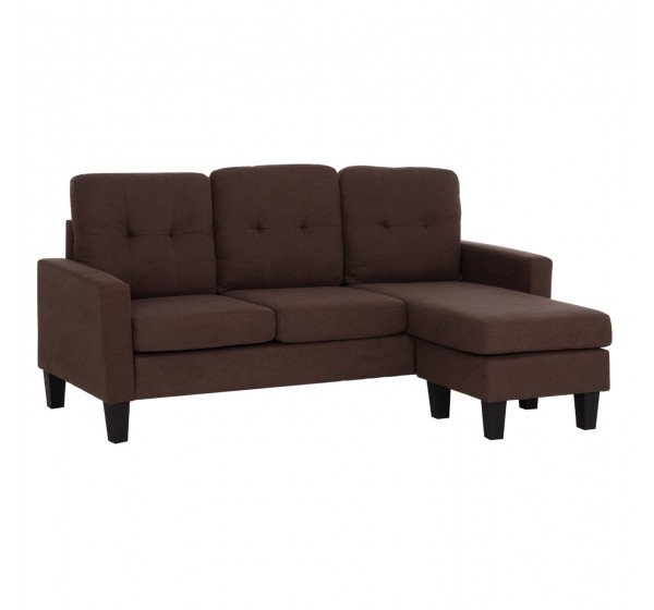 ΚΑΝΑΠΕΣ ΓΩΝΙΑ ΑΝΑΣΤΡΕΨΙΜΗ MEGGY HM3297.12 ΚΑΦΕ ΥΦΑΣΜΑ 184.5x129x86Yεκ.