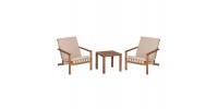 LOUNGE ΣΕΤ ΕΞ.ΧΩΡΟΥ 3ΤΜΧ DAME HM10982 ΞΥΛΟ ΑΚΑΚΙΑΣ--ΣΧΟΙΝΙ STRAP & ΜΑΞΙΛΑΡΙΑ ΣΕ ΜΠΕΖ