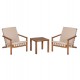 LOUNGE ΣΕΤ ΕΞ.ΧΩΡΟΥ 3ΤΜΧ DAME HM10982 ΞΥΛΟ ΑΚΑΚΙΑΣ--ΣΧΟΙΝΙ STRAP & ΜΑΞΙΛΑΡΙΑ ΣΕ ΜΠΕΖ