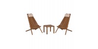 LOUNGE ΣΕΤ ΕΞ.ΧΩΡΟΥ 3ΤΜΧ SHIGAN HM10993 ΞΥΛΟ ΑΚΑΚΙΑΣ--ΜΑΞΙΛΑΡI ΚΕΦΑΛΗΣ ΣΕ ΜΠΕΖ