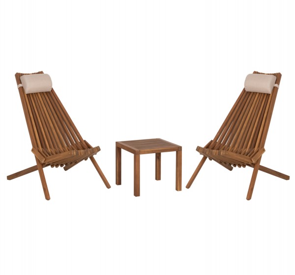 LOUNGE ΣΕΤ ΕΞ.ΧΩΡΟΥ 3ΤΜΧ SHIGAN HM10993 ΞΥΛΟ ΑΚΑΚΙΑΣ--ΜΑΞΙΛΑΡI ΚΕΦΑΛΗΣ ΣΕ ΜΠΕΖ