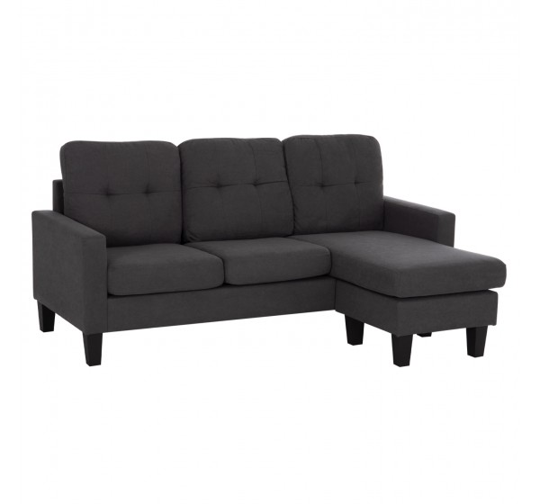 ΚΑΝΑΠΕΣ ΓΩΝΙΑ ΑΝΑΣΤΡΕΨΙΜΗ MEGGY HM3297.11 ΓΚΡΙ ΥΦΑΣΜΑ 184.5x75-129x86Yεκ.