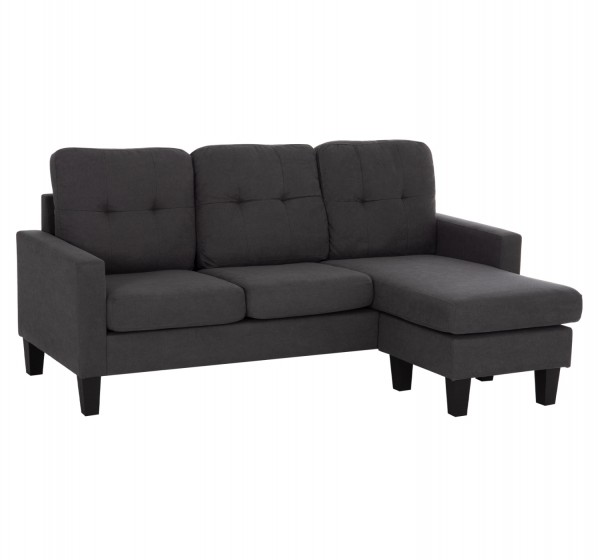 ΚΑΝΑΠΕΣ ΓΩΝΙΑ ΑΝΑΣΤΡΕΨΙΜΗ MEGGY HM3297.11 ΓΚΡΙ ΥΦΑΣΜΑ 184.5x75-129x86Yεκ.