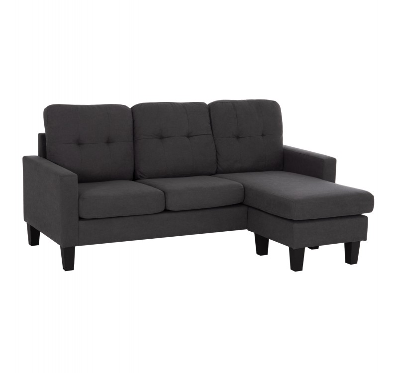 ΚΑΝΑΠΕΣ ΓΩΝΙΑ ΑΝΑΣΤΡΕΨΙΜΗ MEGGY HM3297.11 ΓΚΡΙ ΥΦΑΣΜΑ 184.5x75-129x86Yεκ.
