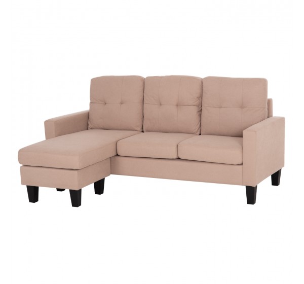 ΚΑΝΑΠΕΣ ΓΩΝΙΑ ΑΝΑΣΤΡΕΨΙΜΗ MEGGY HM3297.13 ΜΠΕΖ ΥΦΑΣΜΑ 184.5x75-129x86Yεκ.
