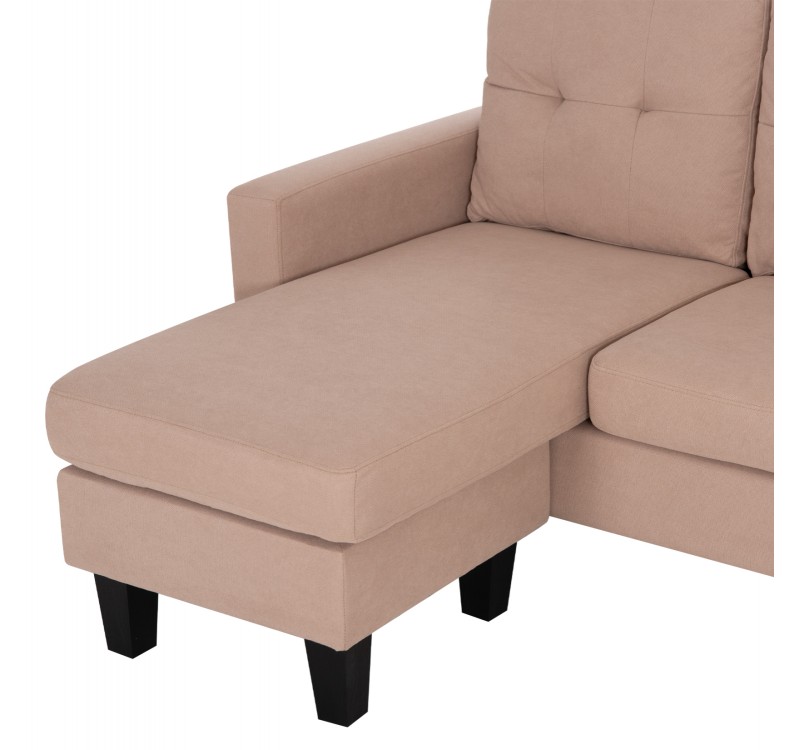 ΚΑΝΑΠΕΣ ΓΩΝΙΑ ΑΝΑΣΤΡΕΨΙΜΗ MEGGY HM3297.13 ΜΠΕΖ ΥΦΑΣΜΑ 184.5x75-129x86Yεκ.