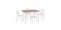 ΣΕΤ ΤΡΑΠΕΖΑΡΙΑΣ ΕΣ.ΧΩΡΟΥ 5ΤΜΧ PALOMA HM11389 ΛΕΥΚΟ-SONAMA MDF TOP